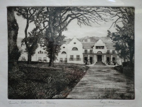 Signed etching schurr - of,