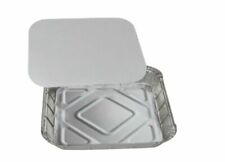 9" x 9" No9 Large Aluminium Foil Food Containers Food Takeaway Trays with Lids