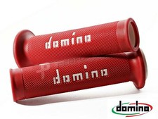 Domino Red/White Road Race Grips to fit Oset Bikes