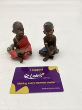 Pair Of Maasai Boy Figurines