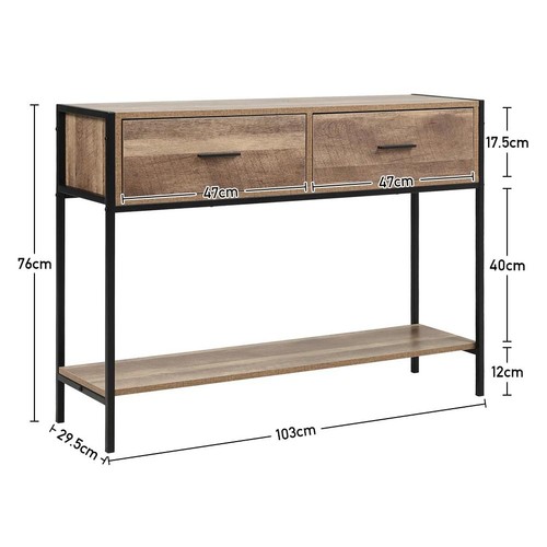 Rustic grey console table - rustic,