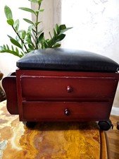 Vintage Wooden Sewing Box