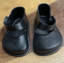 New vintage Black Cinderella dolls fixed strap shoes size 3