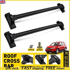 BLACK ROOF CROSS BARS TOP MOUNT LUGGAGE RACK SET FOR HONDA CRV (MK3) 2007-2011