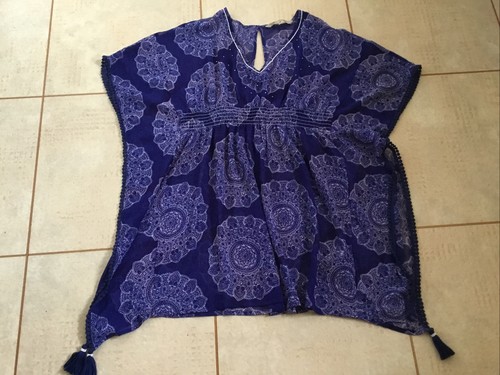 Ladies mantaray blue paisley - ladies,