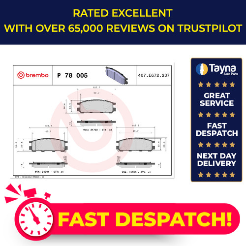 Brake pads set fits - pads,