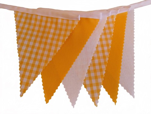Bunting yellow plain - plain, white