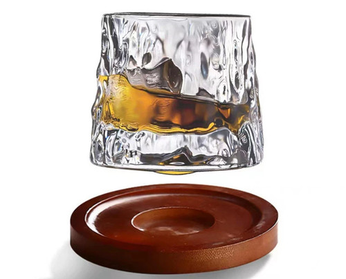 360 rotating whiskey glass - 360°rotating,