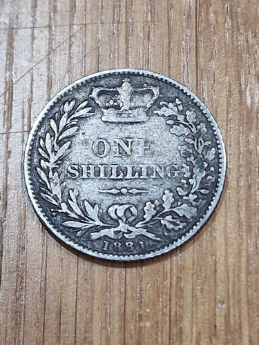 1881 queen victoria shilling - 1881,