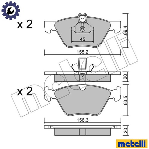 Brake pad set - disc,