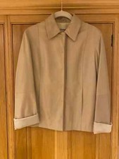 Stunning! Henry Beguelin Genuine Fine Cream Italian Leather Jacket Size 42 (12)