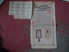 Chinese Imperial railway Shanghai-Nanking bond, 5% with coupons from 67-101 VF
