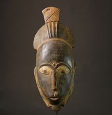 African Baule Mask Carved Wood