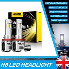 AUXITO 30W H8 H9 H11 LED Headlight Bulbs Kit Hi/Low Beam 30000LM 6500k White Uk