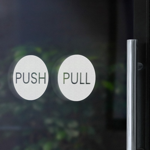 Door circle push - push, pull