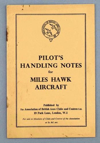 Pilots handling notes for - handling, the