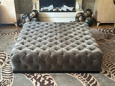 George Smith, extra large deep buttoned centre stool coffee table 140cm square