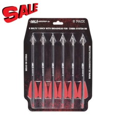 6X 7.5" Mini Carbon Bolts Arrows EK R9 with 2-blades Steel Broadhead