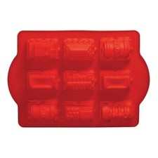 Silicone 9 Trains Red Cake