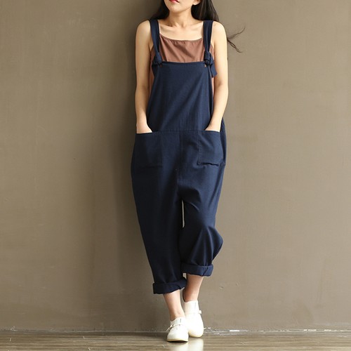 Women casual plain jumpsuit - women's,