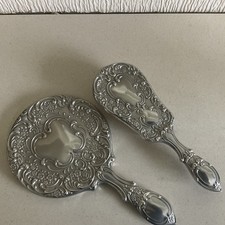 Vintage Gorham Victorian Art Nouveau Repousse Mirror, Brush, Dresser Set