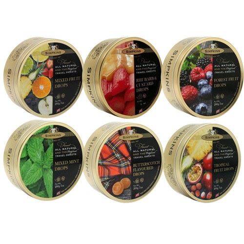 Simpkins travel sweet tins - sweet,
