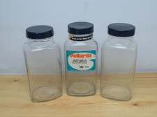 3x Vintage 1970s Glass Sweet Shop Jars With Original Lids - Pickling / Pickles 