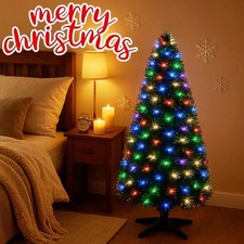 3ft Fiber Optic Christmas Tree with Color Changing LED Lights Pre-Lit Xmas Decor