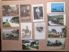 LOT 12 OLD POSTCARD RURAL HORSE ANIMAL FARMING PEOPLE SOCIAL HISTORY BOX  MMM