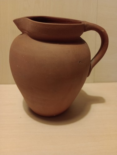 Vintage earthenware clay jug - vintage,