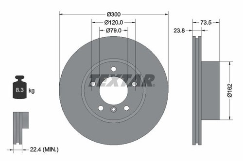 Brake disc textar - brake,