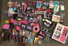 Huge Barbie Bundle – 10 Dolls, Wardrobe, Clothes, Furniture, Bikes, Accessories