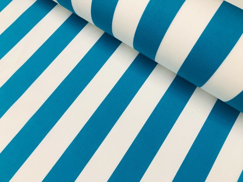 Turquoise white stripe - white,