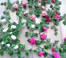 1:12 Dolls House Miniature: 3x Climbing Rose Garland Vine 12.5cm Colour Choice