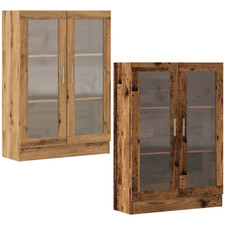 2 Door Vitrine Cabinet Bookshelf Book Stand Rack Book Display Cupboard Unit