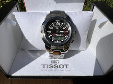 A GENTS TITANIUM TISSOT T-TOUCH BRACELET WATCH with box 42mm ref T33788892