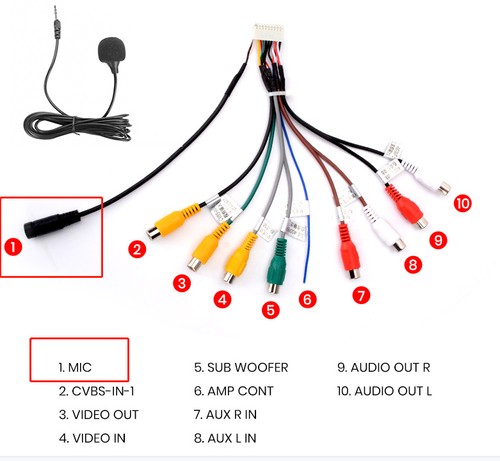 Pin rca cable external - 20-pin, +