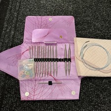 addi Click Lace Long Metal Interchangeable Circular Knitting Needle Set