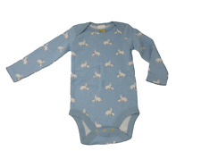 Ex Baby Boden Blue Rabbit Bodysuit Vest Girl's Long sleeve 0-3m to 2-3years NEW