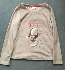 Me To You Tatty Teddy Keep Cosy Grey Pyjama Top Size UK 8-10