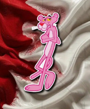 Pink Panther standing Cartoon Car Bumper Sticker Decal 15cm laptop phone cup