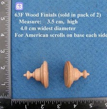 Pair of Clock / furniture Finials Style 63F