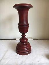 Large Vintage Turned Wooden Vase 42cm Tall
