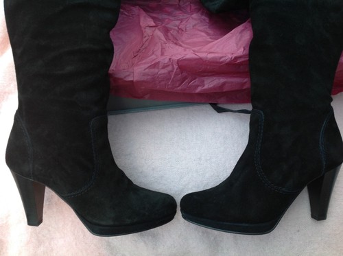 Jigsaw black suede over the