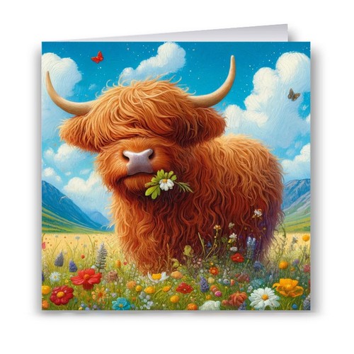 Highland cow greeting card - greeting,