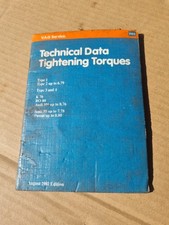 RARE 1981 VW TIGHTENING TORQUE