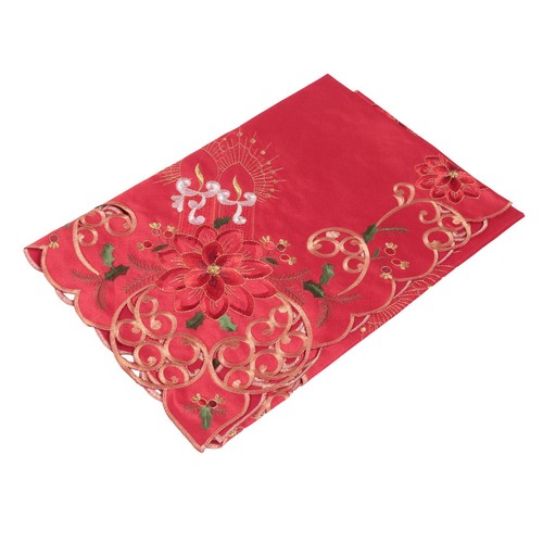 Christmas embroidered table - embroidered,