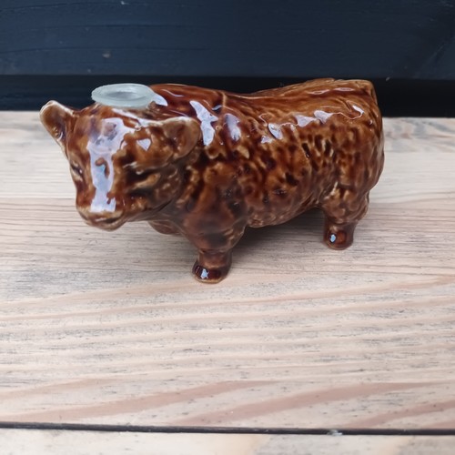 Ceramic highland cattle whisky - ceramic,