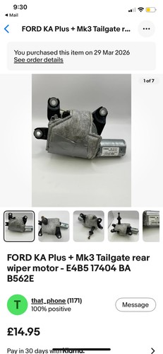 Ford plus mk3 tailgate - ford, ka