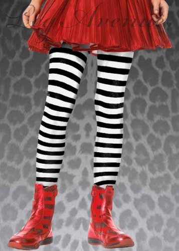 Kids black white striped - white,